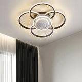 Stylish 5-Light Multi-Ring Metal Ceiling Fan with Light Image - 1