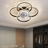 Stylish 5-Light Multi-Ring Metal Ceiling Fan with Light Image - 19