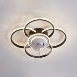 Stylish 5-Light Multi-Ring Metal Ceiling Fan with Light Image - 5