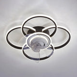 Stylish 5-Light Multi-Ring Metal Ceiling Fan with Light Image - 13