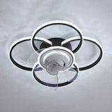 Stylish 5-Light Multi-Ring Metal Ceiling Fan with Light Image - 14