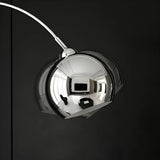 Stylish Adjustable Chrome Dome and Arc Floor Lamp Image - 3