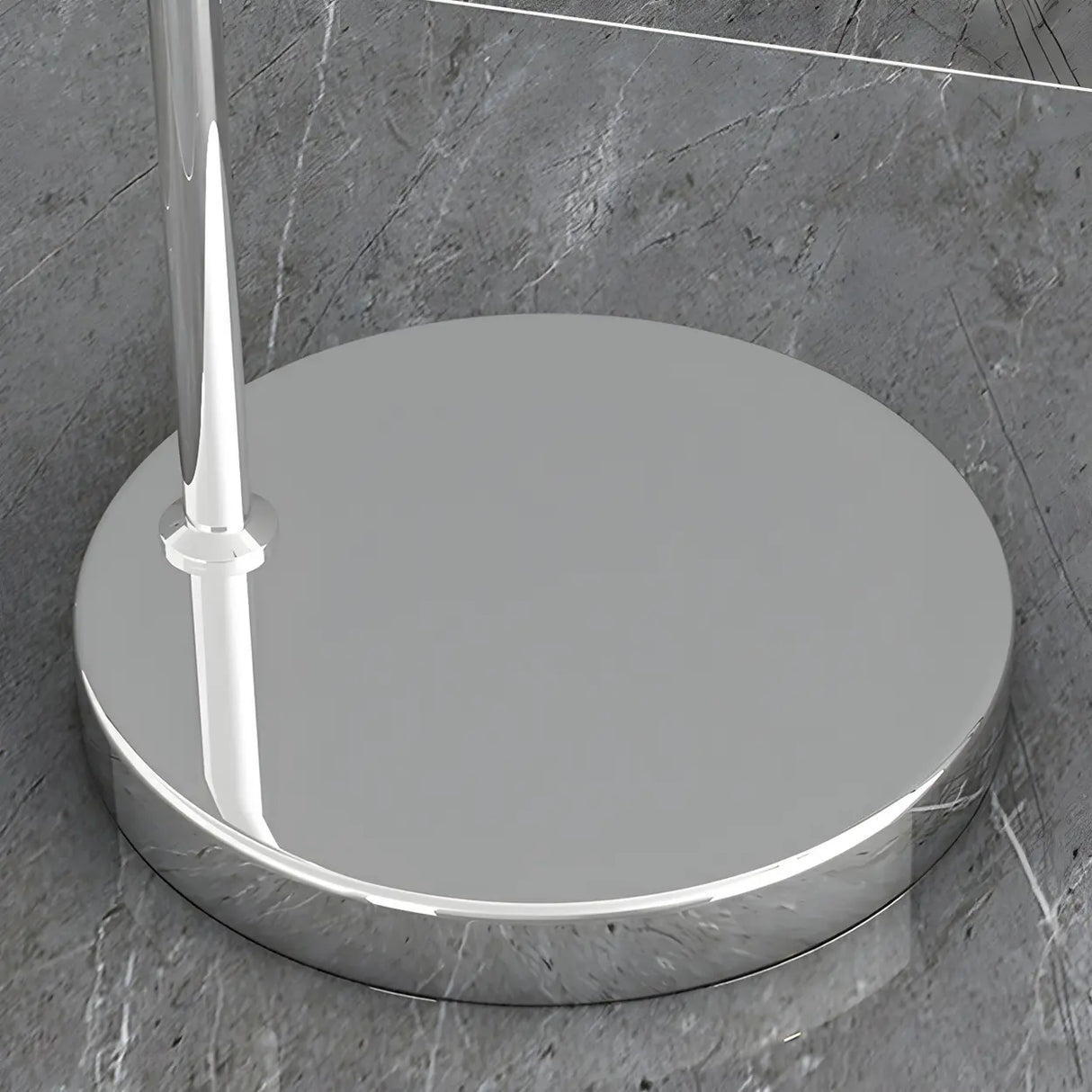 Stylish Adjustable Chrome Dome and Arc Floor Lamp Image - 4