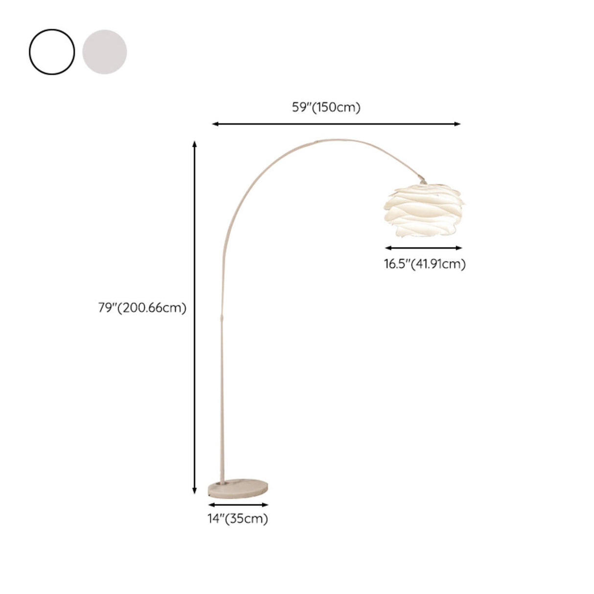 Stylish Adjustable Floral and Modern Arc Floor Lamp Image - 11