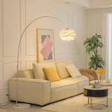 Stylish Adjustable Floral and Modern Arc Floor Lamp Image - 3