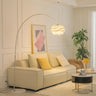 Stylish Adjustable Floral and Modern Arc Floor Lamp Image - 3
