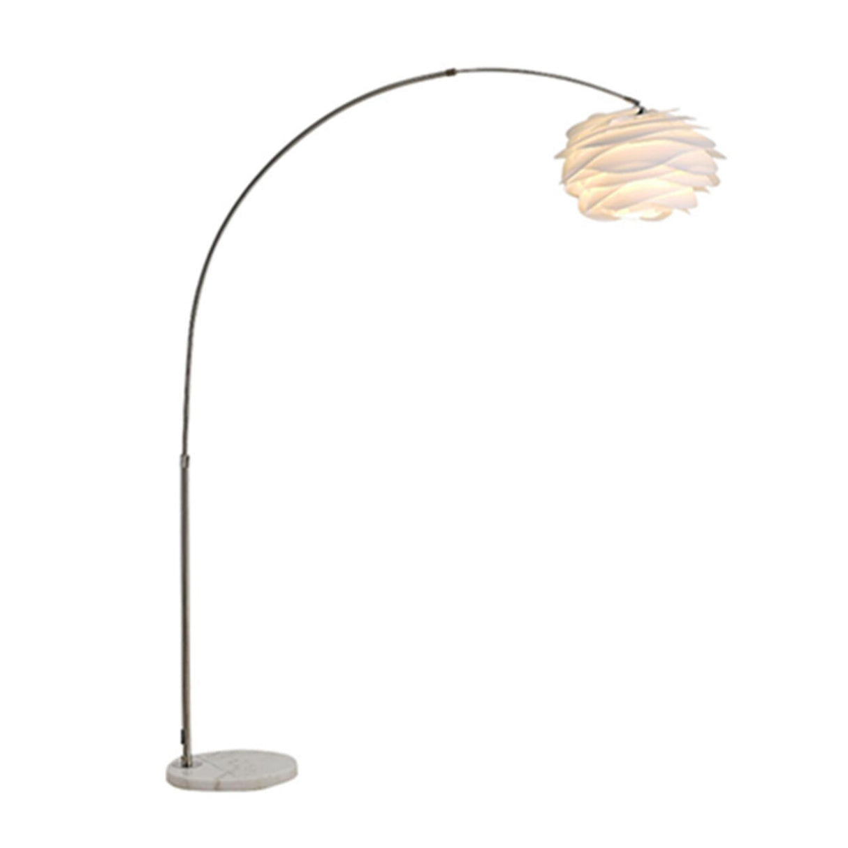 Stylish Adjustable Floral and Modern Arc Floor Lamp Image - 5