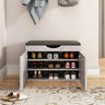 Stylish Adjustable Marble Hallway White Shoe Storage Bench Image - 24