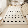 Stylish Bedroom Beige Rectangle Plush 	Striped Area Rug Image - 3