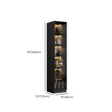 Stylish Black Living Room Glass Door Display Cabinet #size