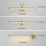 Stylish Brushed Gold Antler Art Vanity Wall Light Image - 11