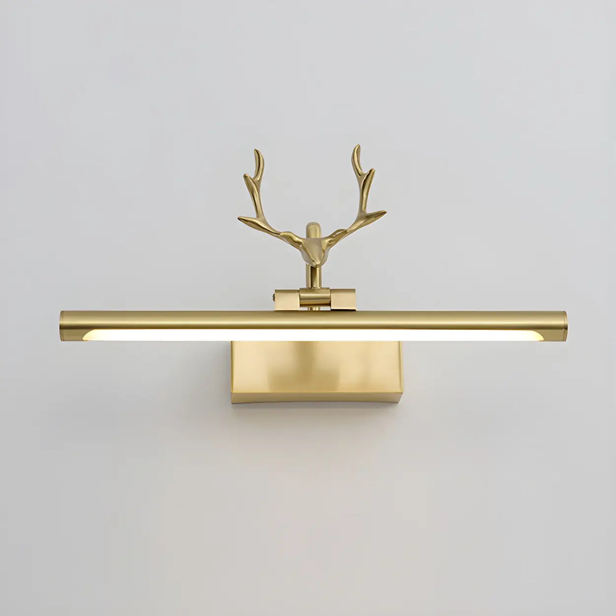 Stylish Brushed Gold Antler Art Vanity Wall Light Image - 13