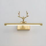 Stylish Brushed Gold Antler Art Vanity Wall Light Image - 13