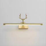 Stylish Brushed Gold Antler Art Vanity Wall Light Image - 16