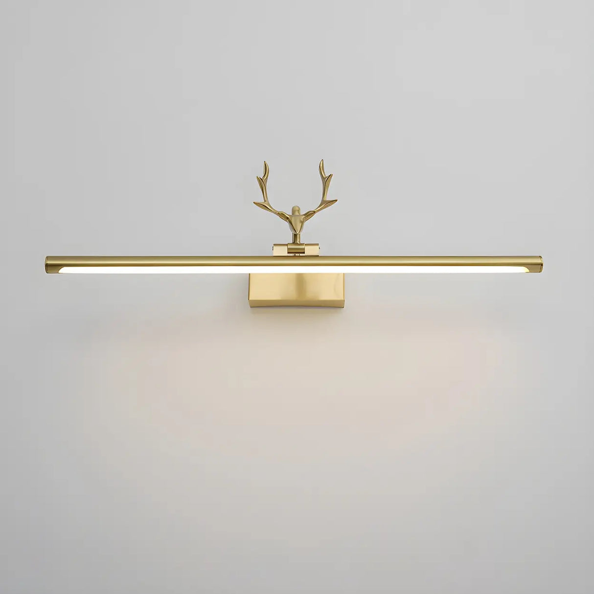 Stylish Brushed Gold Antler Art Vanity Wall Light Image - 18