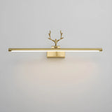 Stylish Brushed Gold Antler Art Vanity Wall Light Image - 18