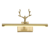 Stylish Brushed Gold Antler Art Vanity Wall Light Image - 9
