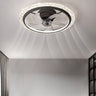 Stylish Clear 5-Blade Round Crystal Ceiling Fan Light Image - 3