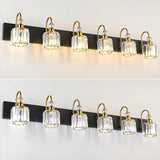Stylish Cylinder Clear Crystal Bathroom Vanity Light Image - 16