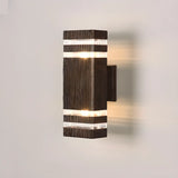 Stylish Cylindrical Exterior Ambience Wall Light Black Image - 24
