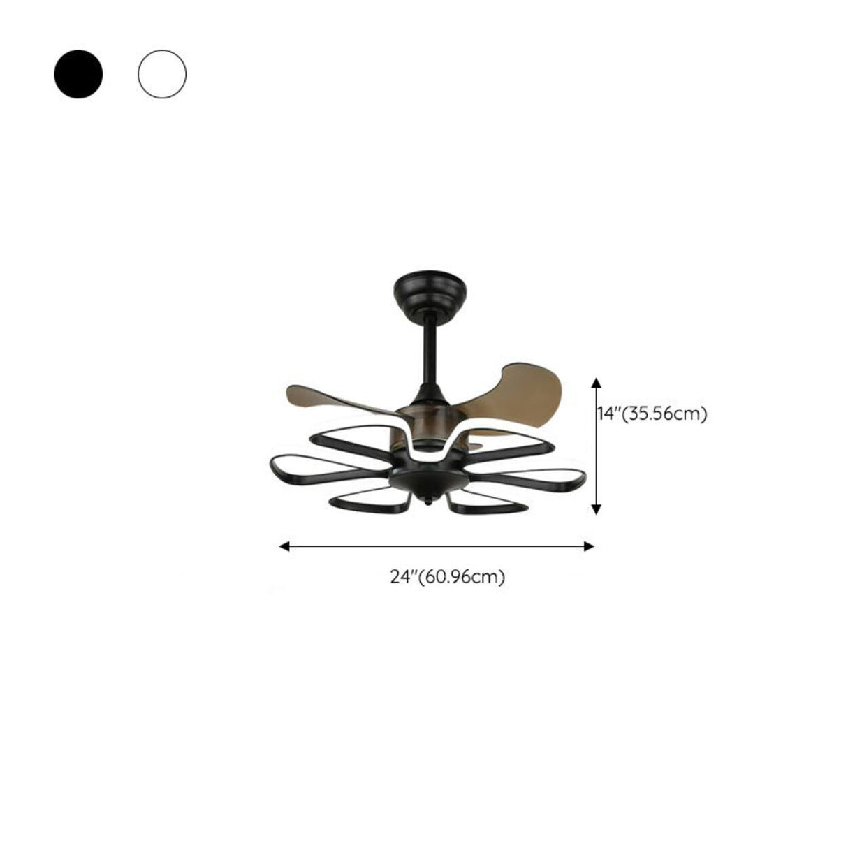 Stylish Elegant Flower Modern Ceiling Fan with Light 