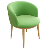 Stylish Faux Leather Home Green Compact Seat Task Chair Image - 35