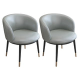 Stylish Faux Leather Home Green Compact Seat Task Chair Image - 45