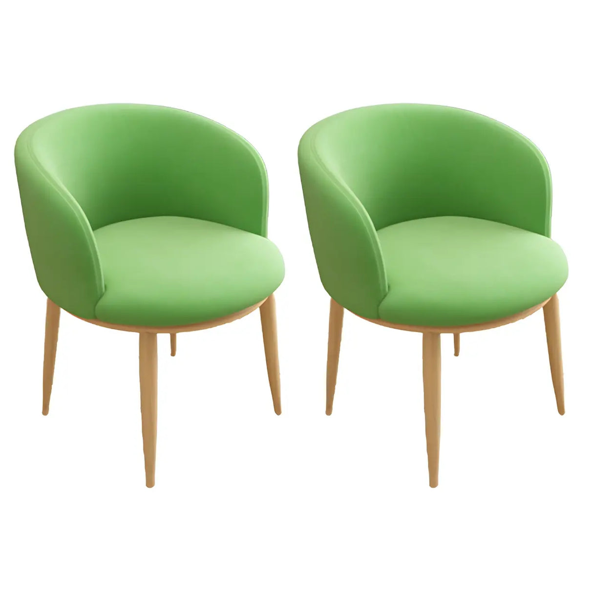 Stylish Faux Leather Home Green Compact Seat Task Chair Image - 63