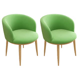 Stylish Faux Leather Home Green Compact Seat Task Chair Image - 63