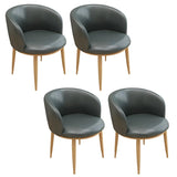 Stylish Faux Leather Home Green Compact Seat Task Chair Image - 72