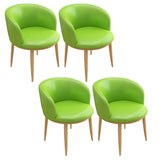 Stylish Faux Leather Home Green Compact Seat Task Chair Image - 88