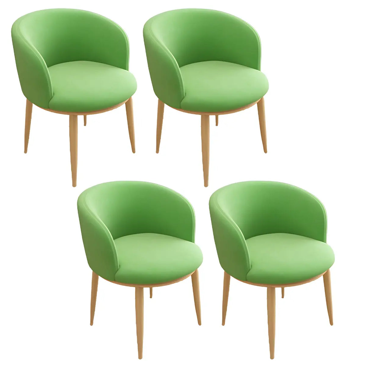 Stylish Faux Leather Home Green Compact Seat Task Chair Image - 91