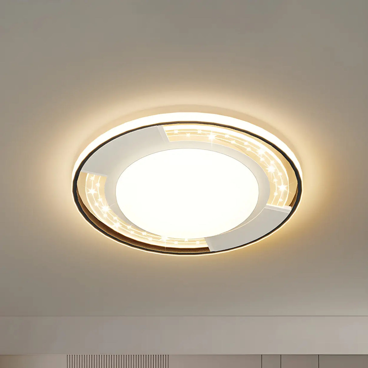 Stylish Flower Dimmable LED Flush Mount Ceiling Light Image - 10