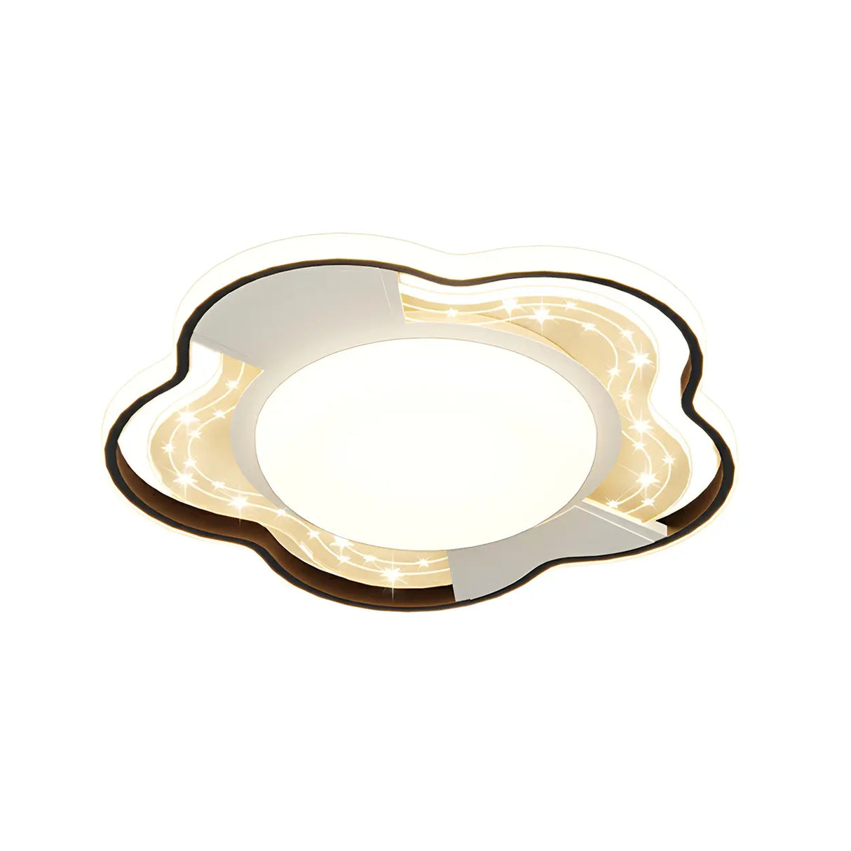 Stylish Flower Dimmable LED Flush Mount Ceiling Light Image - 12