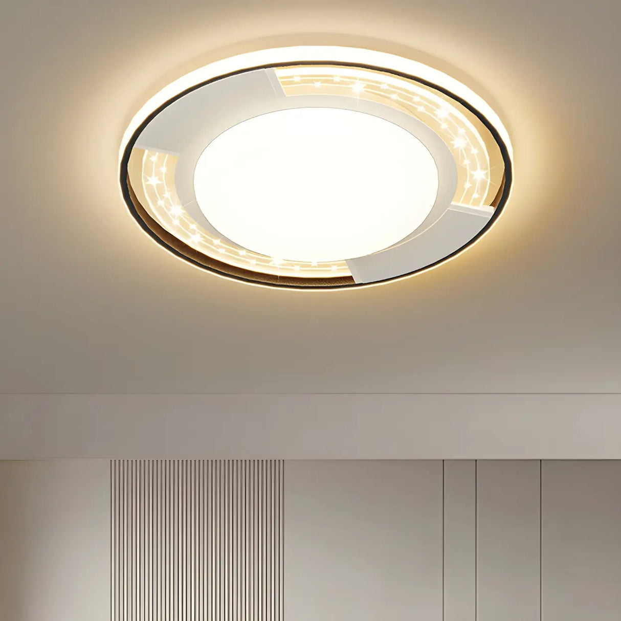 Stylish Flower Dimmable LED Flush Mount Ceiling Light Image - 19