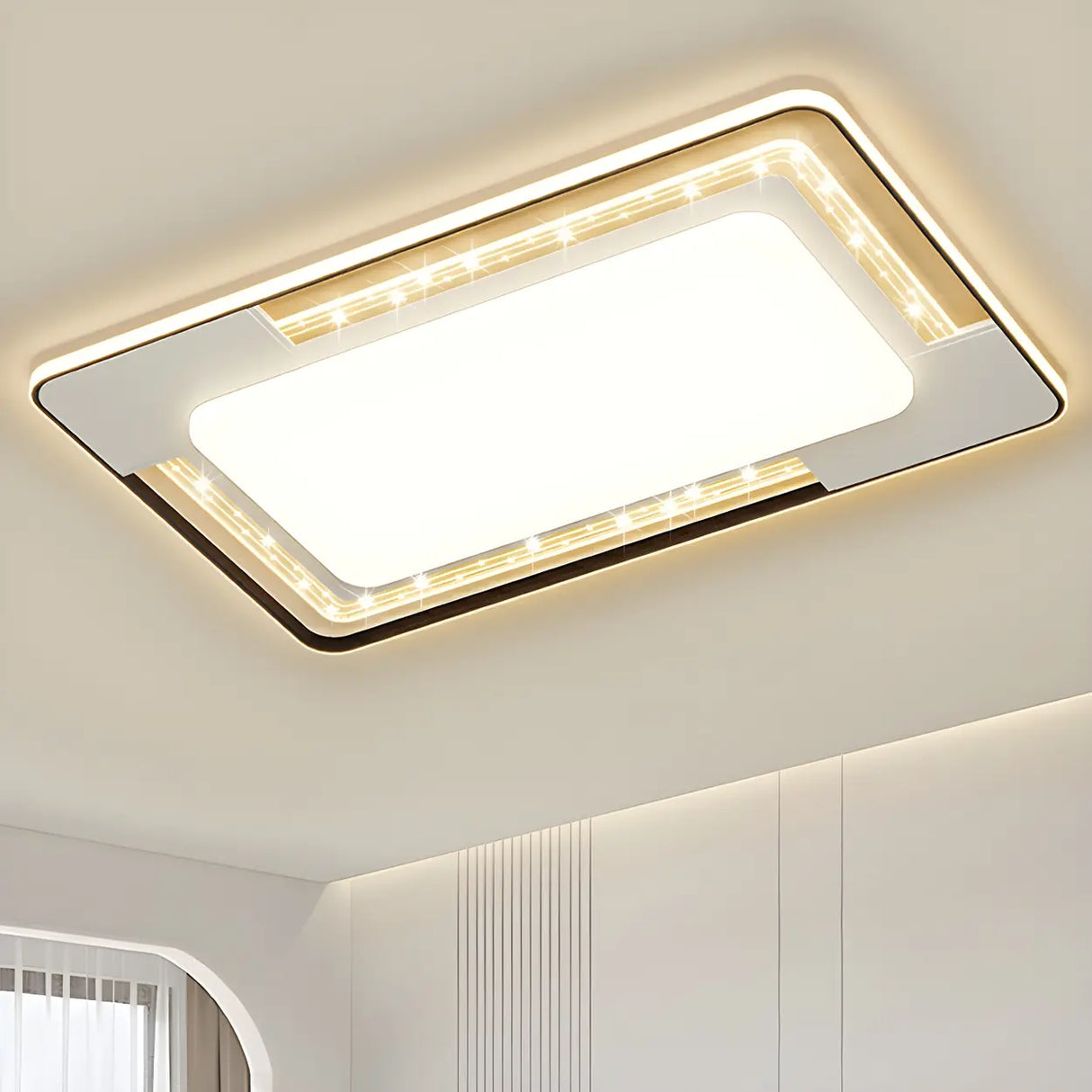 Stylish Flower Dimmable LED Flush Mount Ceiling Light Image - 4