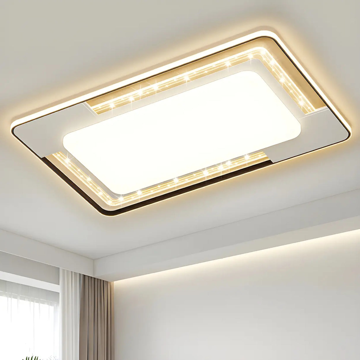 Stylish Flower Dimmable LED Flush Mount Ceiling Light Image - 6