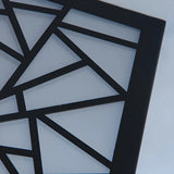 Stylish Geometric Solar Black Outdoor Post Table Lamp Image - 11