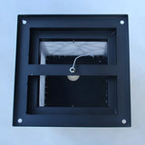 Stylish Geometric Solar Black Outdoor Post Table Lamp Image - 8