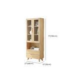Stylish Glass Doors Closed Back Wood Storage Bookcases #size