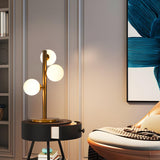 Stylish Gold 3-Light Globe Shade Metal Table Lamp Image - 4