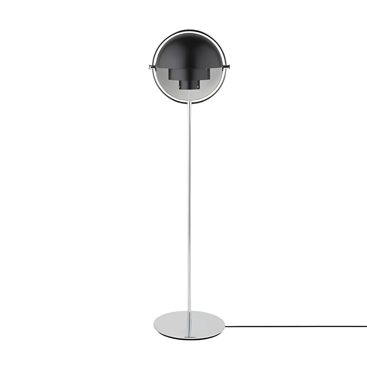 Stylish Gold Finish Spherical Metal LED Floor Lamp Image - 10
