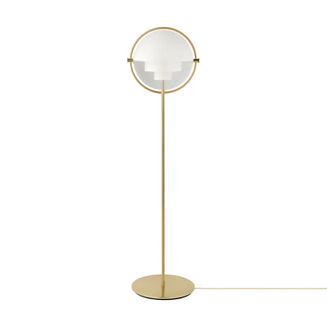 Stylish Gold Finish Spherical Metal LED Floor Lamp Image - 2