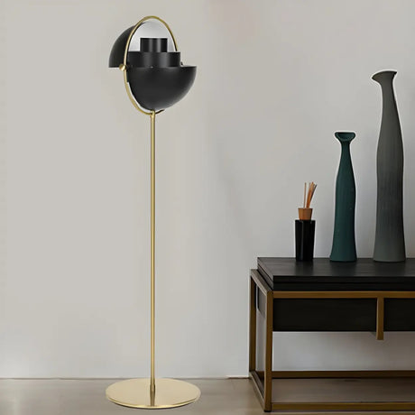 Stylish Gold Finish Spherical Metal LED Floor Lamp Image - 4