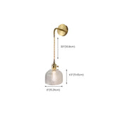 Stylish Gold Flower Clear Glass Bedside Wall Sconce Image - 18