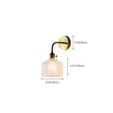 Stylish Gold Flower Clear Glass Bedside Wall Sconce Image - 20