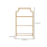 Stylish Golden Open-Back Iron Etagere Display Bookshelf Image - 12