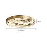 Stylish Golden Round Dimmable LED Flush Mount Light #size