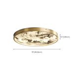Stylish Golden Round Dimmable LED Flush Mount Light Image - 12