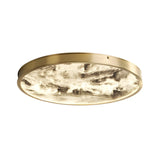 Stylish Golden Round Dimmable LED Flush Mount Light Image - 5